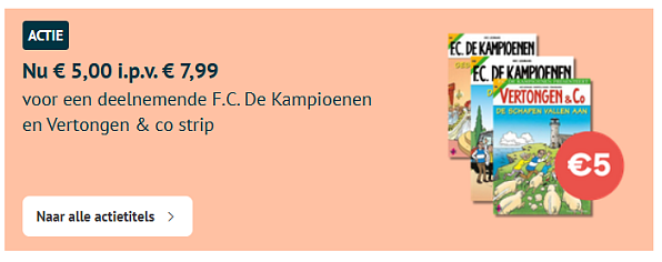 📚 F.C. De Kampioenen en Vertongen & Co strips nu voor maar €5 ⚽