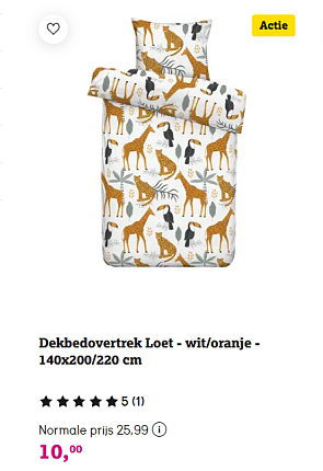 Dekbedovertrek kids 🦒 €10,00