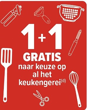 1+1 gratis op al het keukengerei bij carrefour hyper