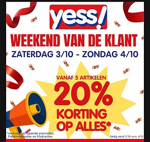 Yess! Actie weekend van de klant