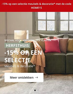 -15% op selectie bij Maison Du Monde