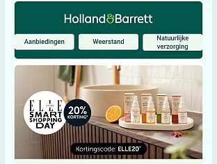 Holland & Barrett 20% extra korting