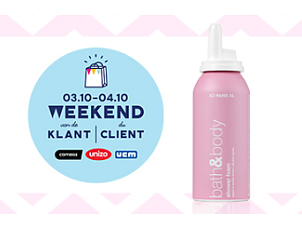 Gratis mini douche foam bij ICI Paris XL