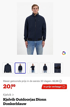 Kjelvik outdoor jas voor 20,99€
