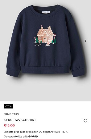 Name it mini kerst sweatshirt