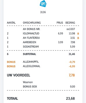 Iglo diepvries maaltijd 1+1