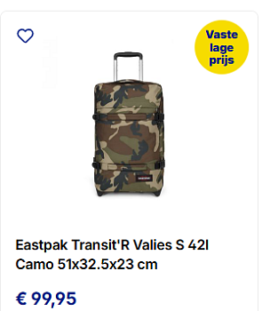 Eastpak Transit'R Valies S, 42L goedkoop bij Supra Bazar