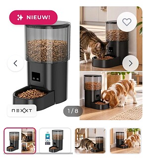 Automatische voerbak kat en hond met app