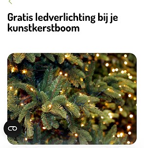 Gratis ledverlichting bij je kunstkerstboom