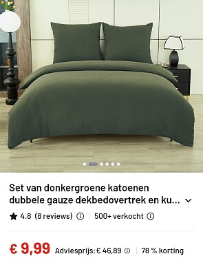 Dekbedovertrekken voor 9,99€