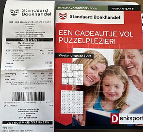 Gratis puzzelboekje bij standaard boekhandel