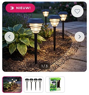 4-PACK Solar LED Grondlampen met Spies