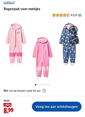 LUPILU® Regenpak voor meisjes