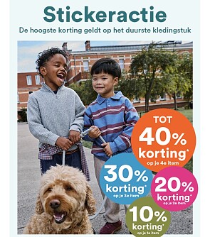 10%, 20%, 30% en 40% bij JBC 💛 Stickeractie is terug!