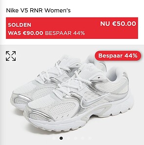Nike sneakers 50€ ipv 90€