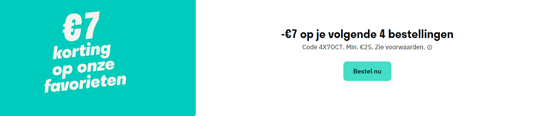 Deliveroo 7 euro korting
