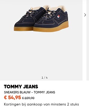 Tommy jeans sneakers 50% goedkoper
