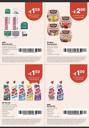 Coupons in kook magazine bij spar (Colruyt)