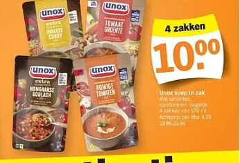 Royco en Unox soepen in Promo bij ah