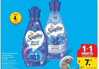 Soupline wasverzachters ultrageconsentreerd 1+1 + bonuspunten coupon