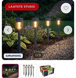 Tuinverlichting Palen Solar Donkergrijs 4+4