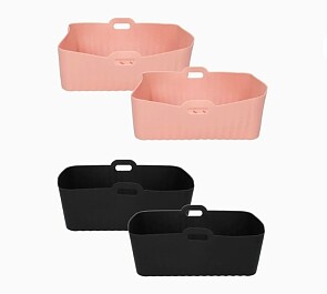 Airfryer mandjes 2 stuks roze of zwart