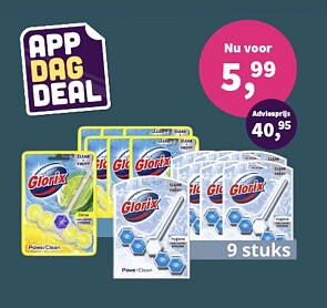 Plein App deal Glorix toiletblokken