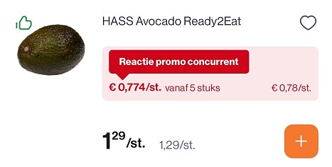 Avocado’s voor 0,78€/stuk bij Colruyt