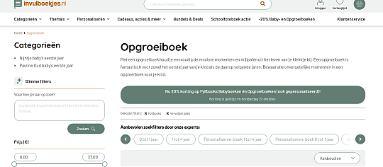 📖 20% korting op Invulboeken baby en opgroeiboeken bij invulboekjes.nl!