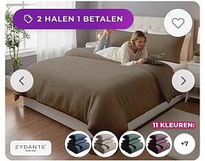 Teddy Dekbedovertrek set 2 halen 1 betalen