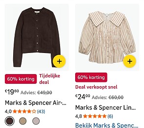 Tot 66% korting op Marks & Spencer