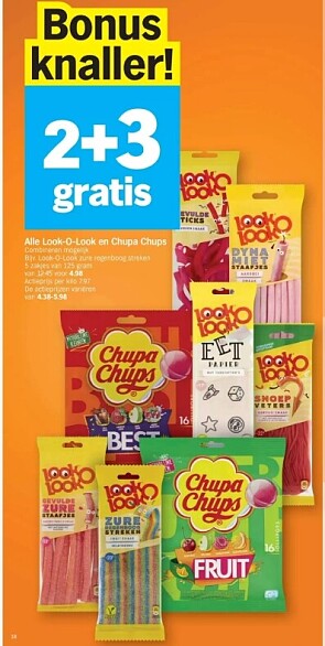 Look o look snoepjes 2+3 gratis bij ah
