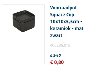 Voorraadpot Square Cup