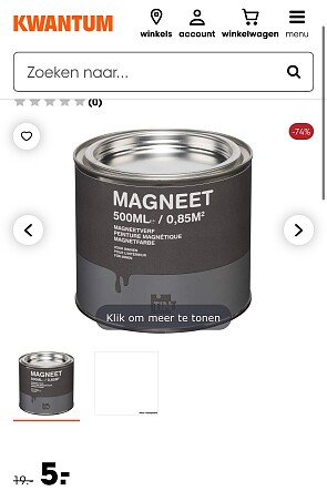 Magneet & schoolbordverf