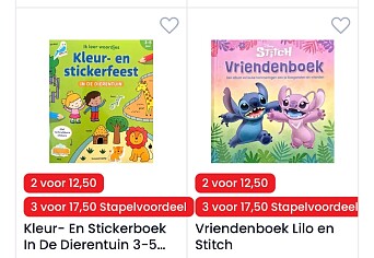 Stapelkorting bij Boekenvoordeel