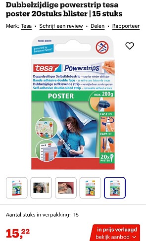 Dubbelzijdige poster strips