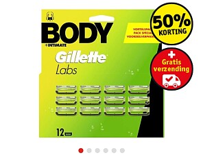 GilletteLabs body + Intimate navulmesjes 12 stuks