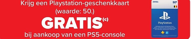 Gratis PlayStation geschenkkaart t.w.v. 50 € bij carrefour