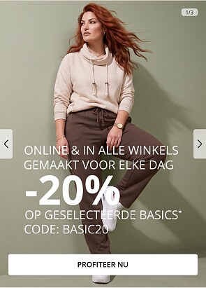 20% korting op geselecteerde basics
