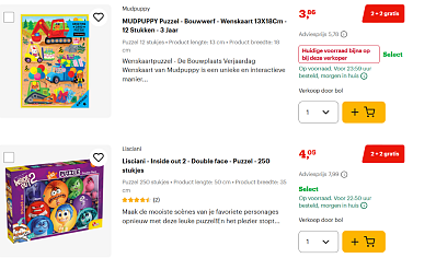 Puzzels topdeal bij Bol