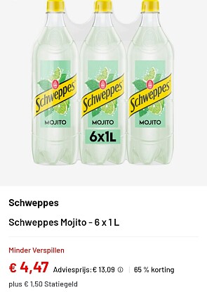 Schweppes Mojito - 6 x 1 L