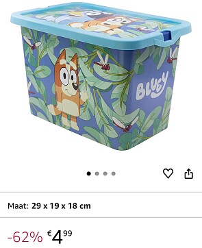 Bluey opbergdoos met kliksluiting