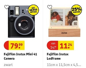 Gratis ledframe bij je instax camera