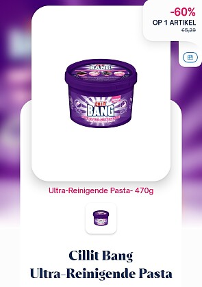 Cillit Bang tot 60% terugbetaald
