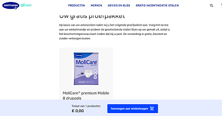 💙 Gratis staal: probeer de nieuwe MoliCare® premium Mobile bij urineverlies