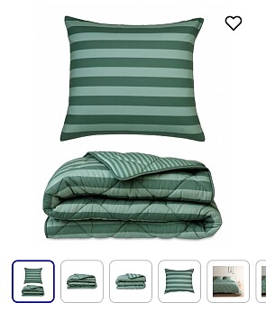 Ambiante Ohana dekbed zonder overtrek incl. 2 kussenslopen 140x200 cm Groen