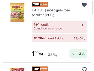 Haribo snoepjes in mooie korting