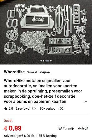 WhereHike metalen snijmallen