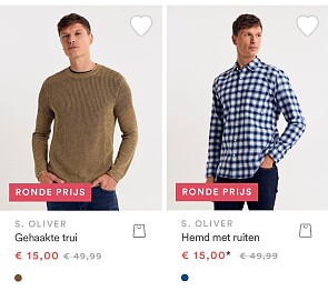 Herensweaters voor 15€ ipv 49,99€!