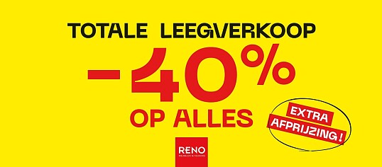 Reno meubelen & keukens 🪑 totale uitverkoop, alles aan -40%
